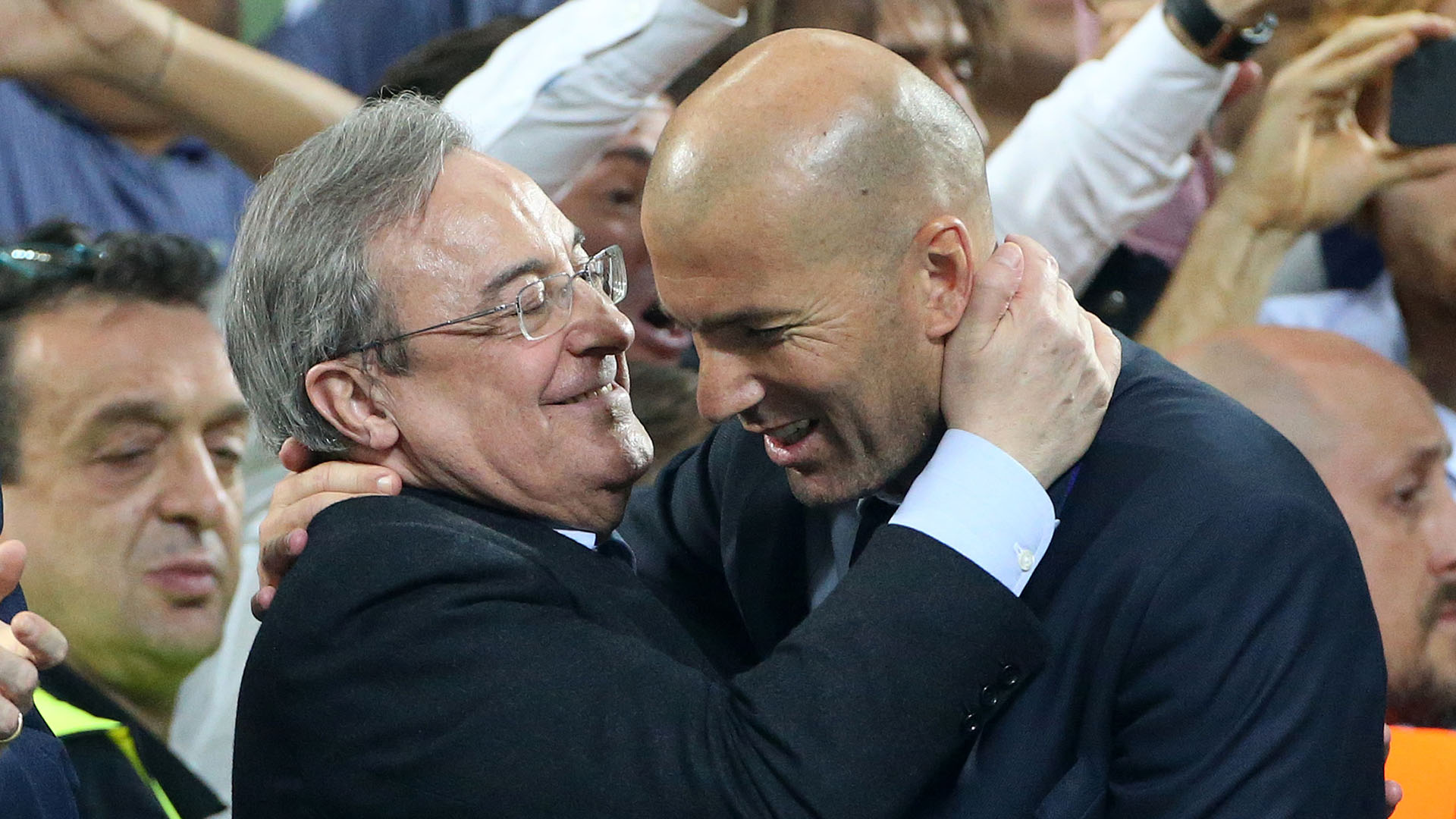 Florentino Pérez aseguró no tener ningún problema con Zinedine Zidane (Getty Images)