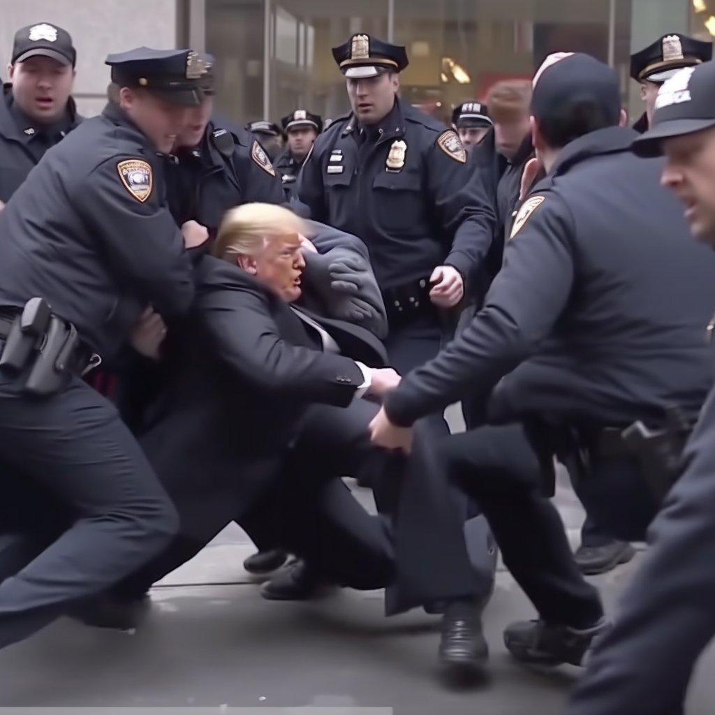 Con Inteligencia Artificial se crearon imágenes de un arresto de Donald Trump que nunca existió