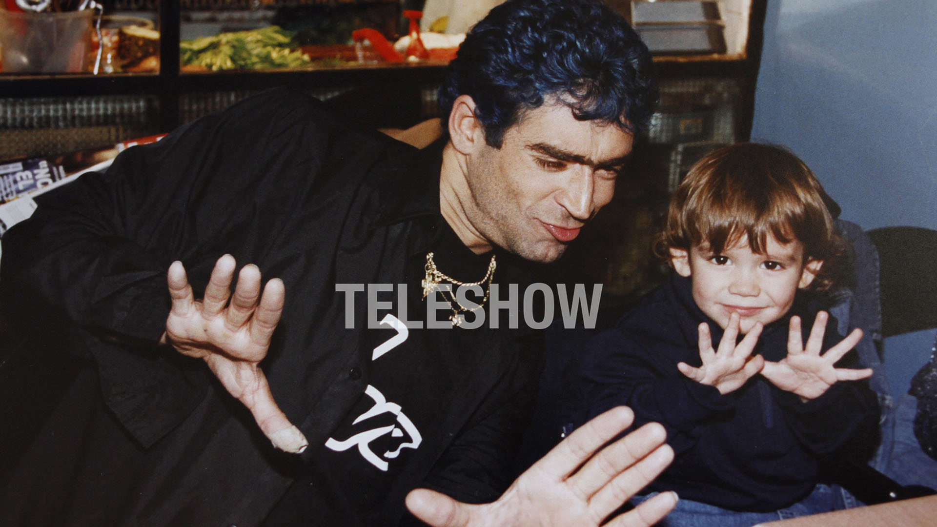 Rodrigo Bueno junto a su hijo Ramiro (Sergio Lapietra)