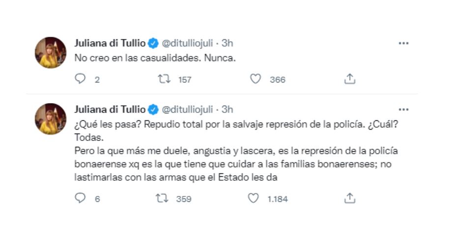 El tuit de la senador Di Tullio publicado anoche
