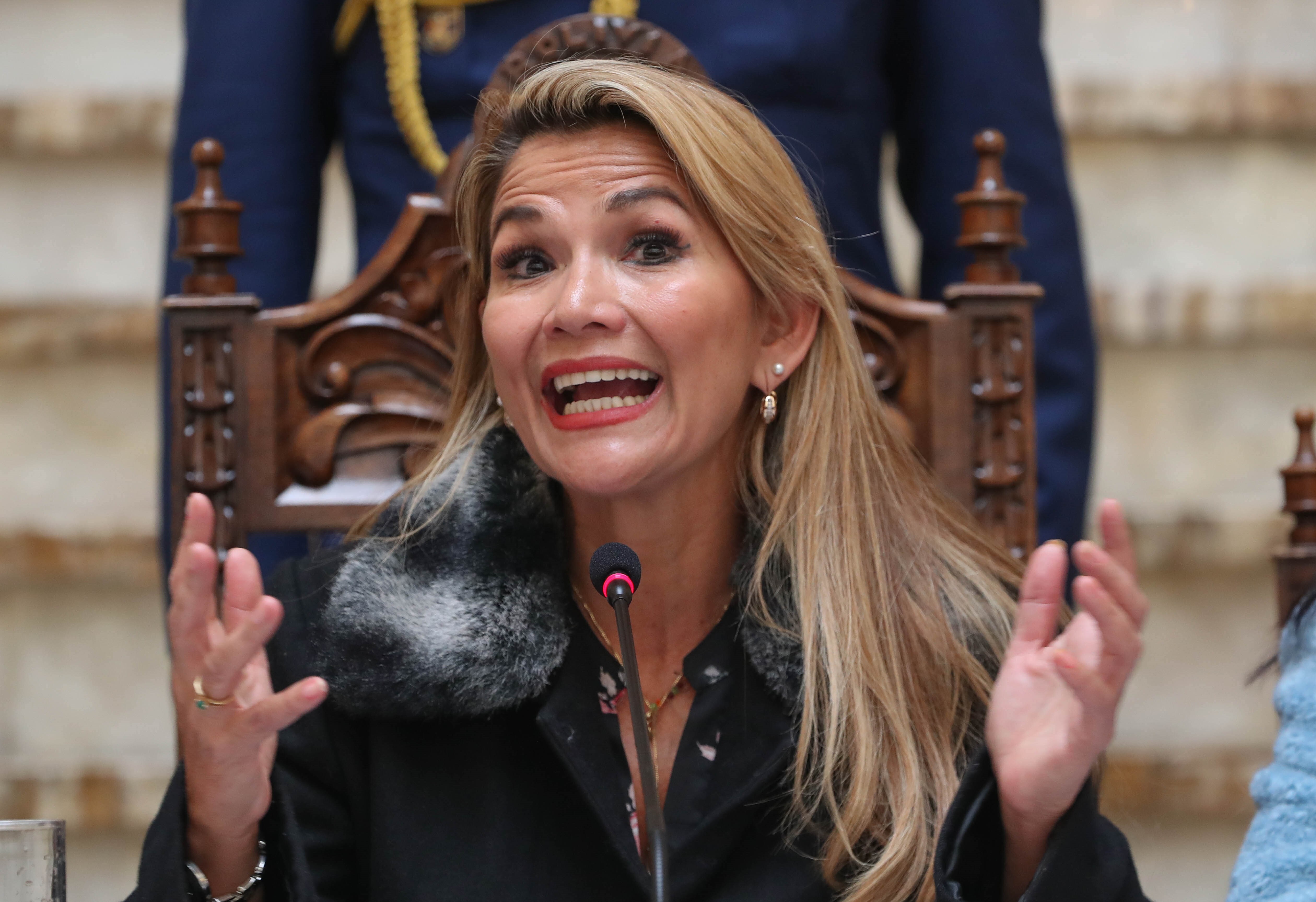 La ex presidenta interina de Bolivia, Jeanine Áñez