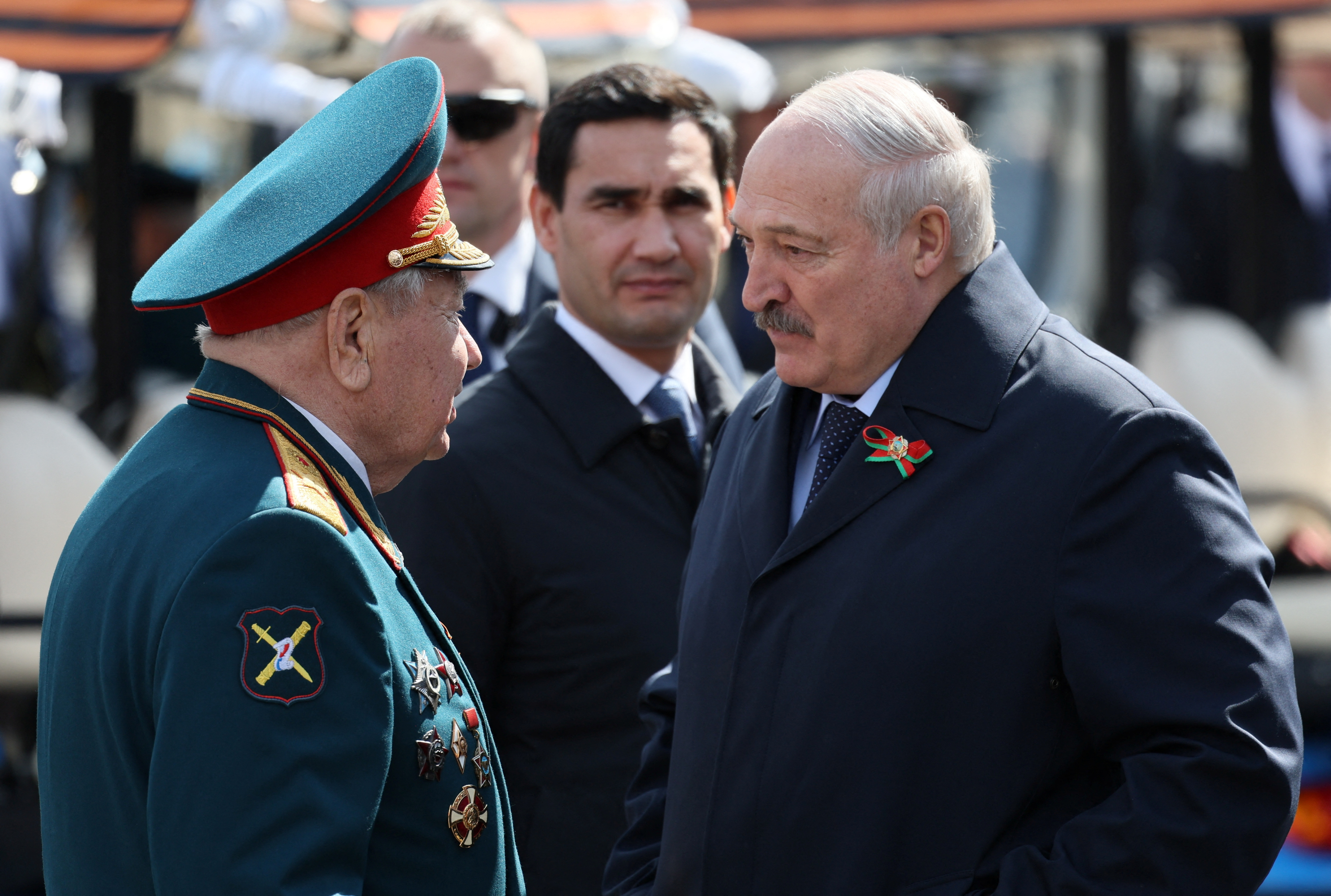 Pocos líderes internacionales asistieron a la ceremonia. Entre ellos, el aliado bielorruso Alexander Lukashenko (Sputnik/Reuters)