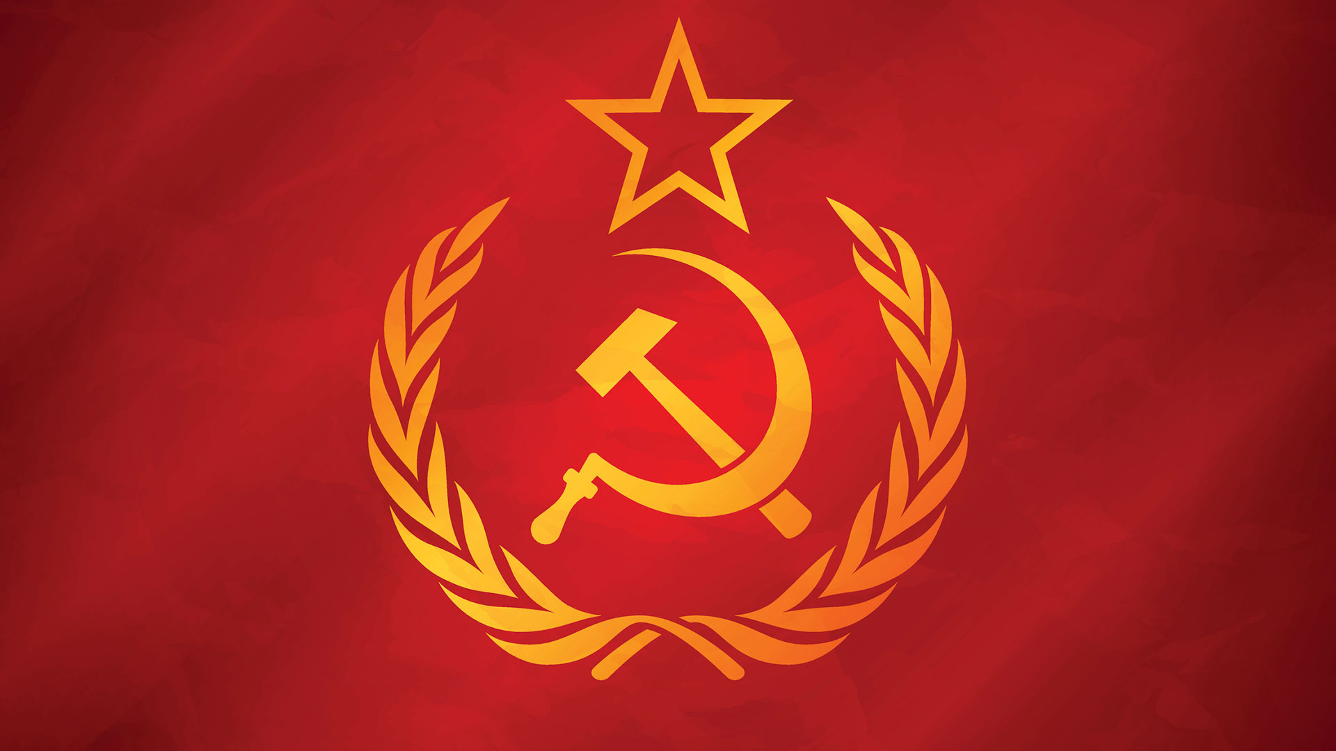 La bandera de la URSS. 