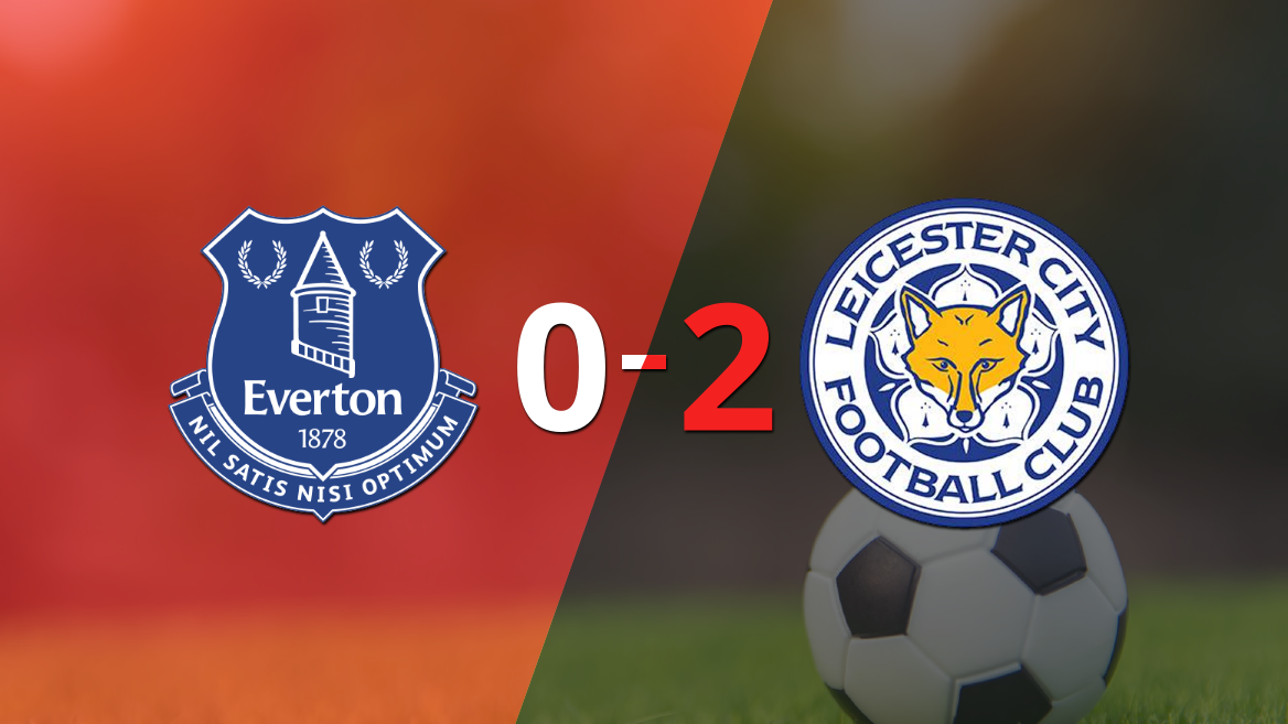 Leicester City fue superior y venció por dos goles a Everton en el estadio Goodison Park