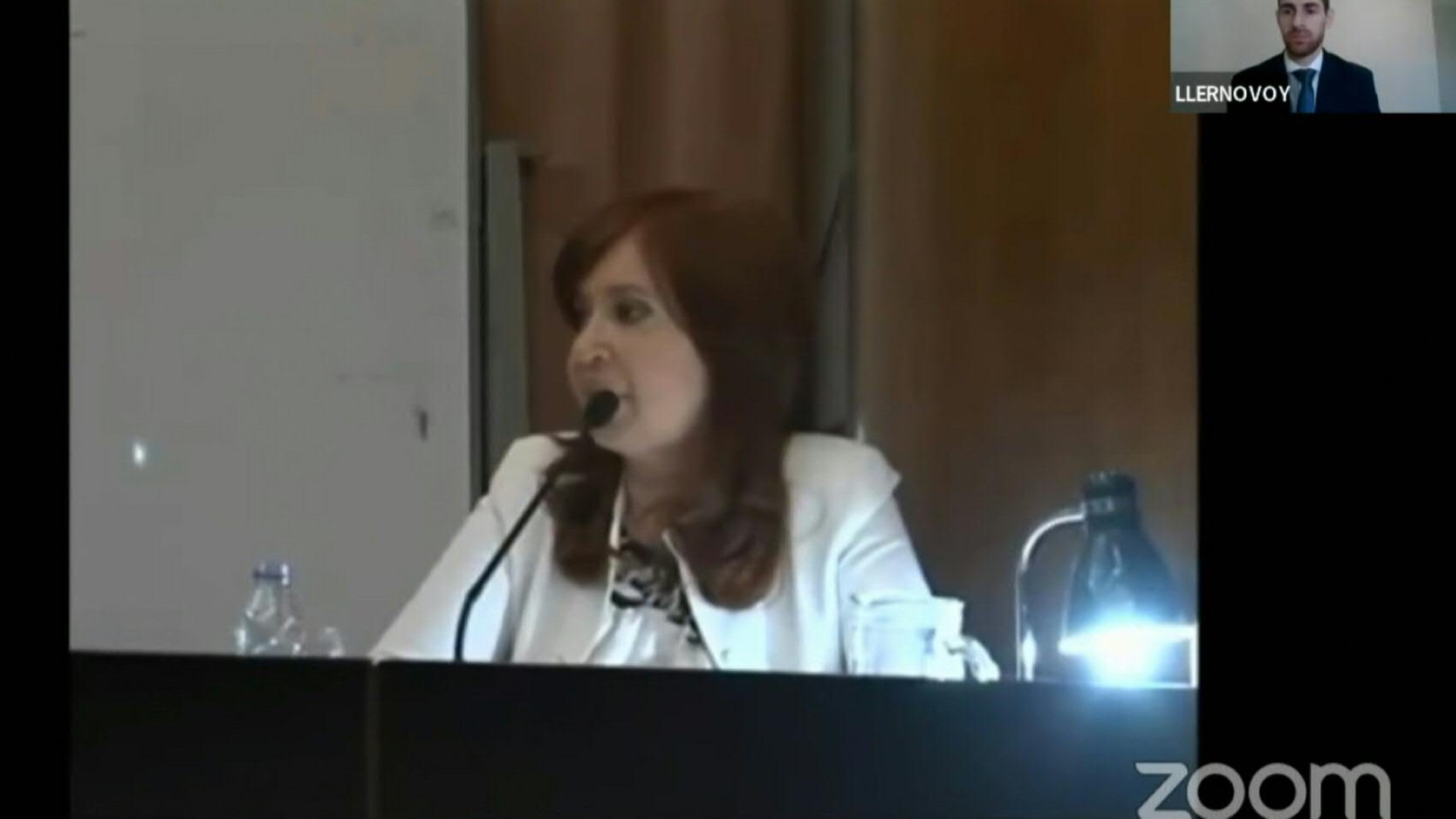 Cristina Kirchner when speaking at her request in December 2019