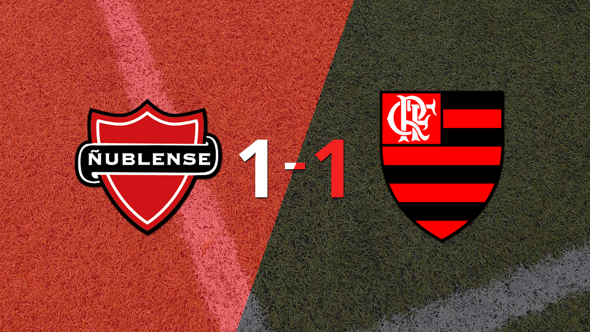 Flamengo logró sacar el empate a 1 gol en casa de Ñublense
