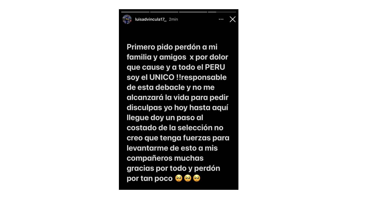 Luis Advíncula se disculpó y anunció su retiro de la selección peruana