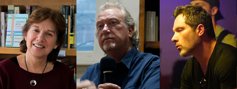 Yolanda Reyes, Nic Pizzolatto y Jon Lee Anderson.