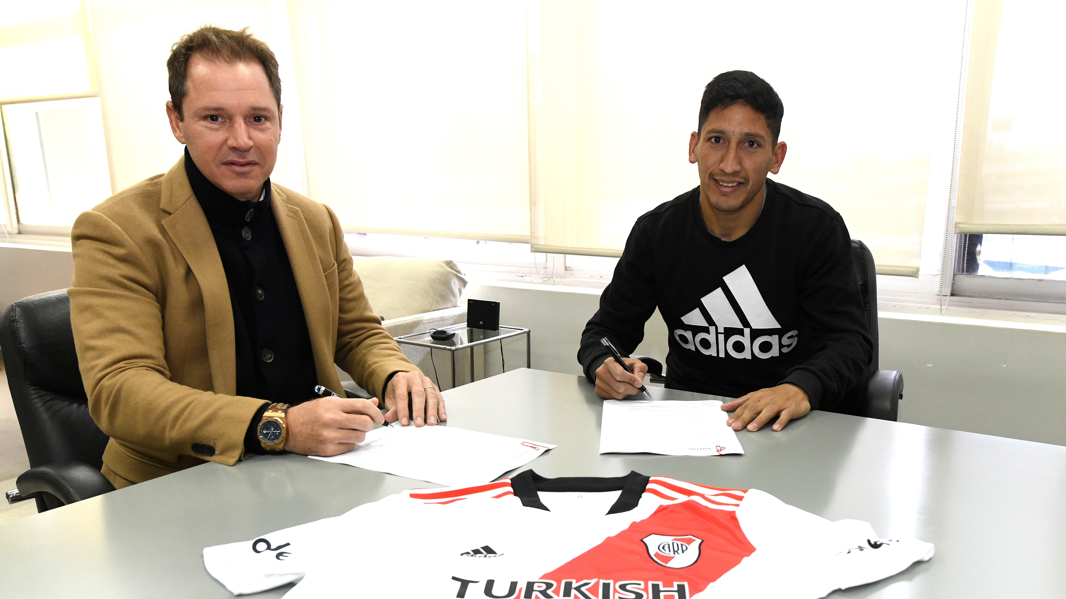 Jorge Brito y el flamante refuerzo de River Plate, Rodrigo Aliendro