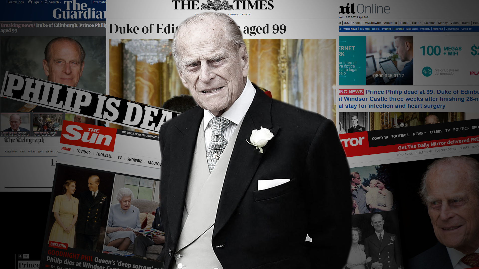 Los medios británicos anunciaron la muerte del Príncipe Felipe, Duque de Edimburgo (Infobae)