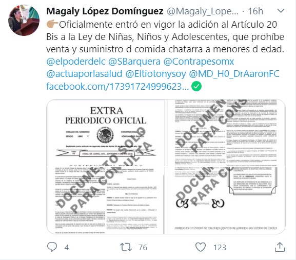 (Foto: Twitter Magaly López Domínguez)