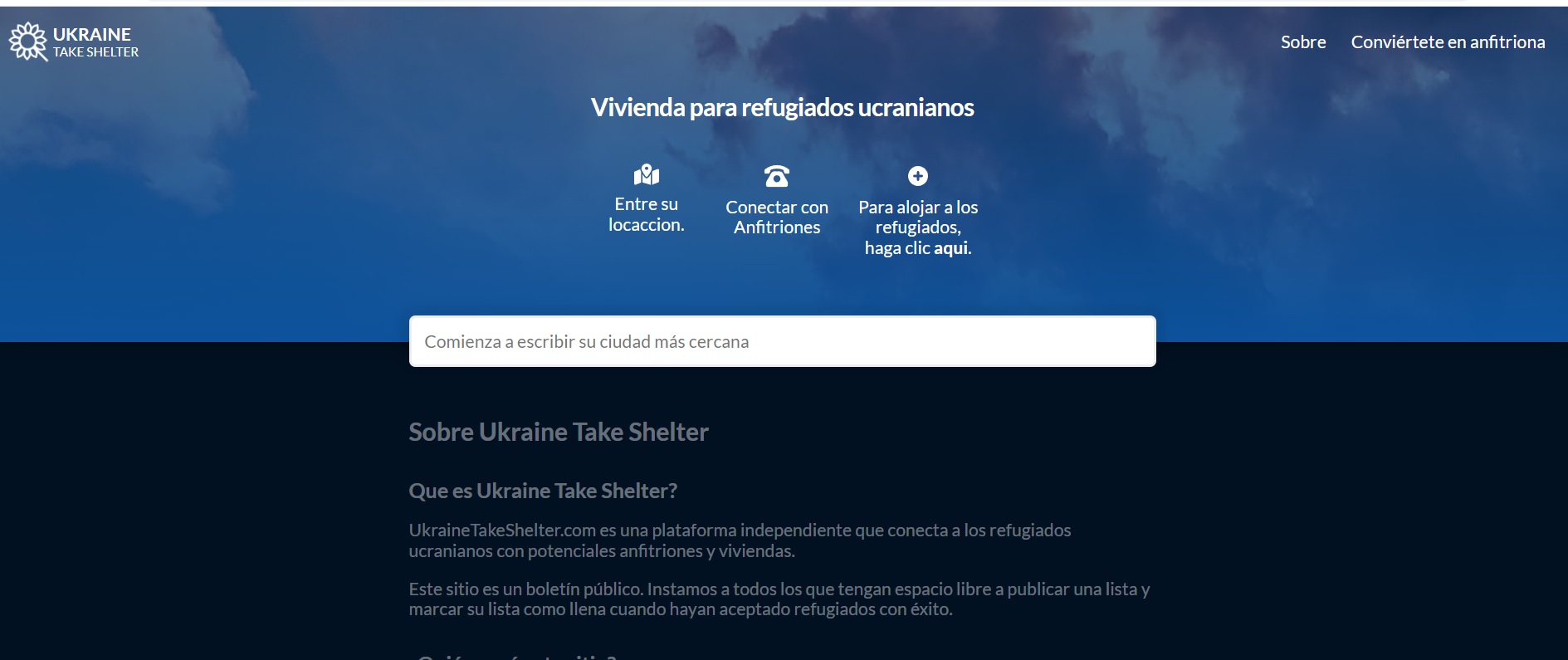 El sitio Ukraine Take Shelter vincula refugiados con personas que ofrecen hospedaje