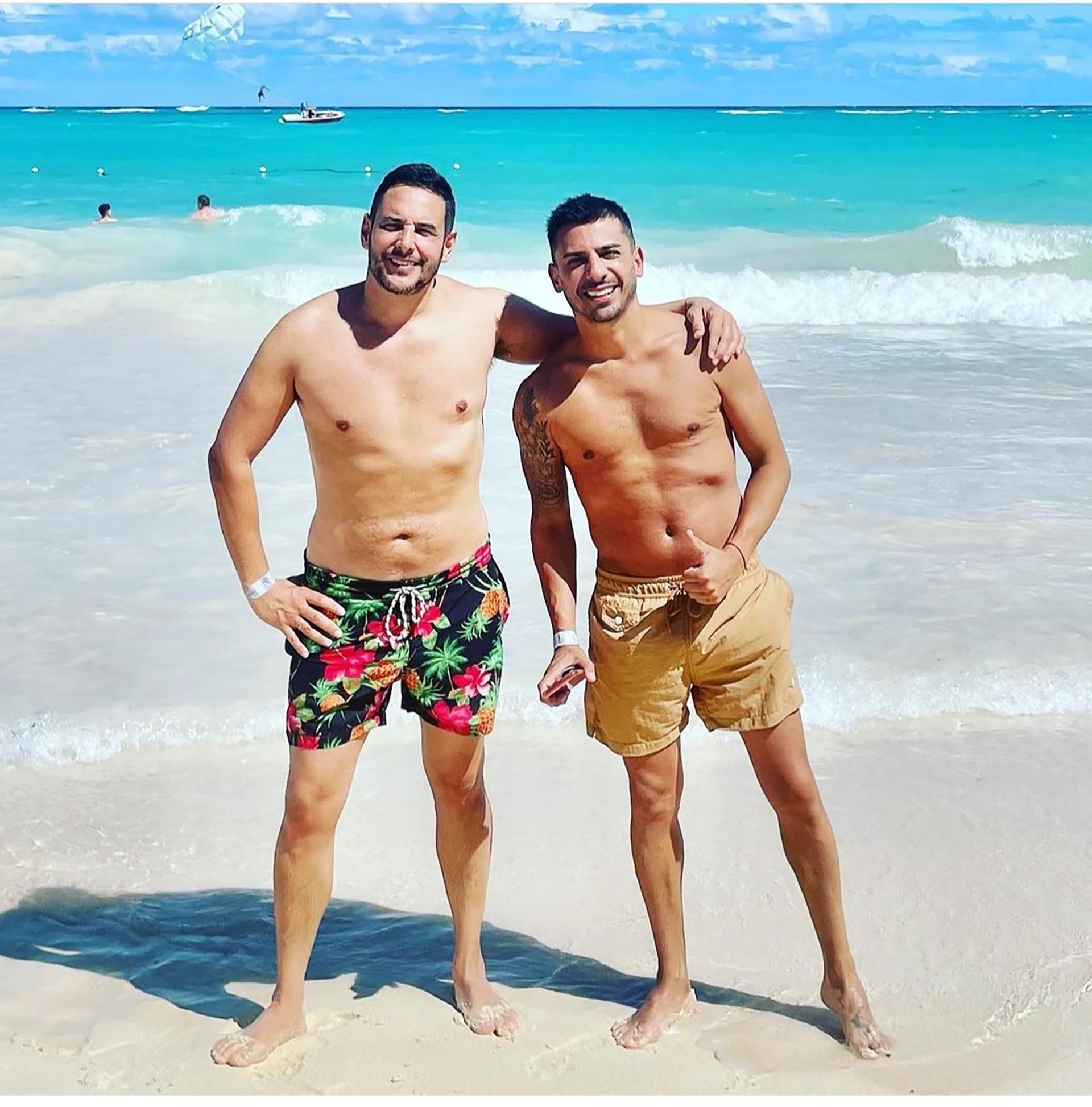 Lussich y su novio en Punta Cana (Instagram)