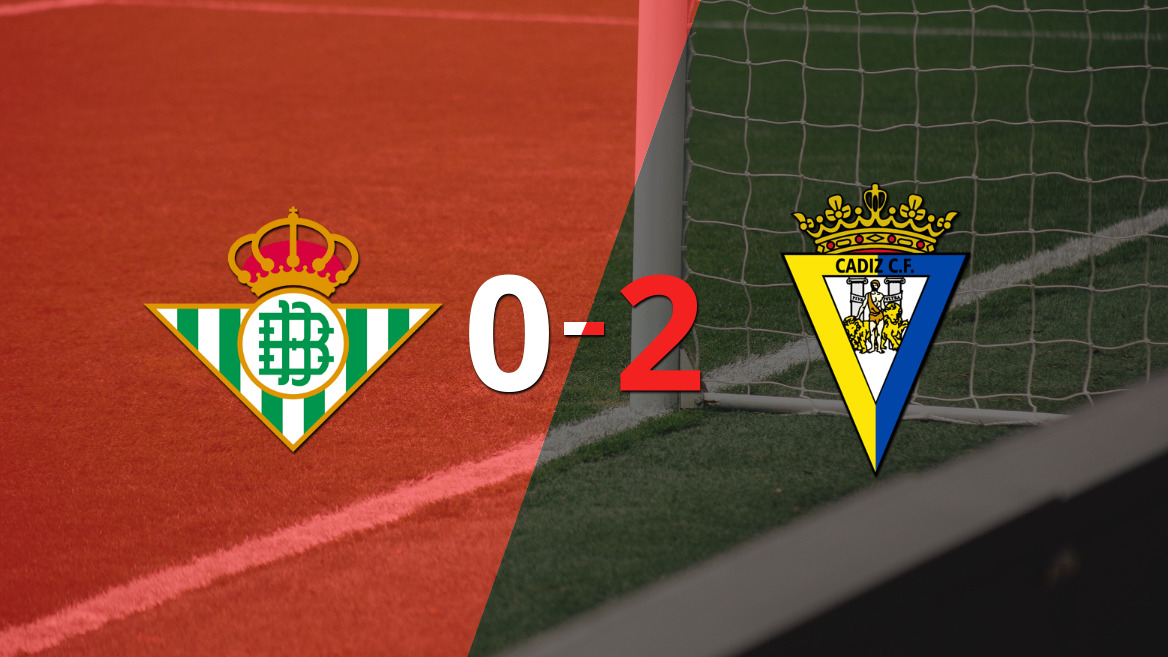 Betis no pudo en casa con Cádiz y cayó 2-0