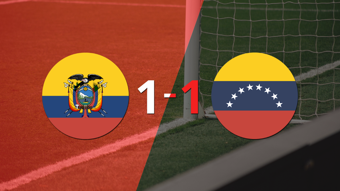 Ecuador no pudo en casa ante Venezuela y empataron 1-1