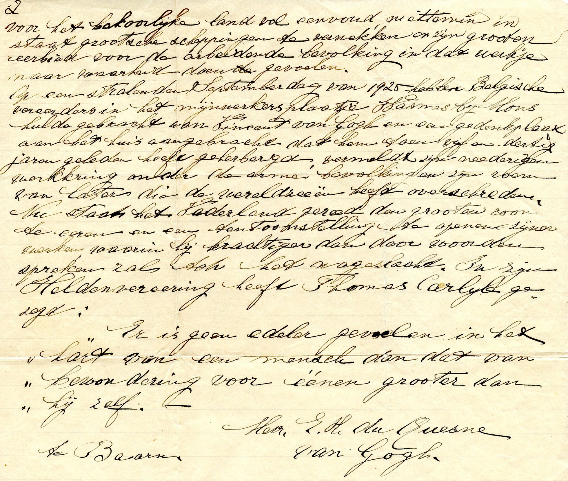 Una de las 900 cartas con las que trabajó Willem-Jan Verlinden, en este caso una de Lies.