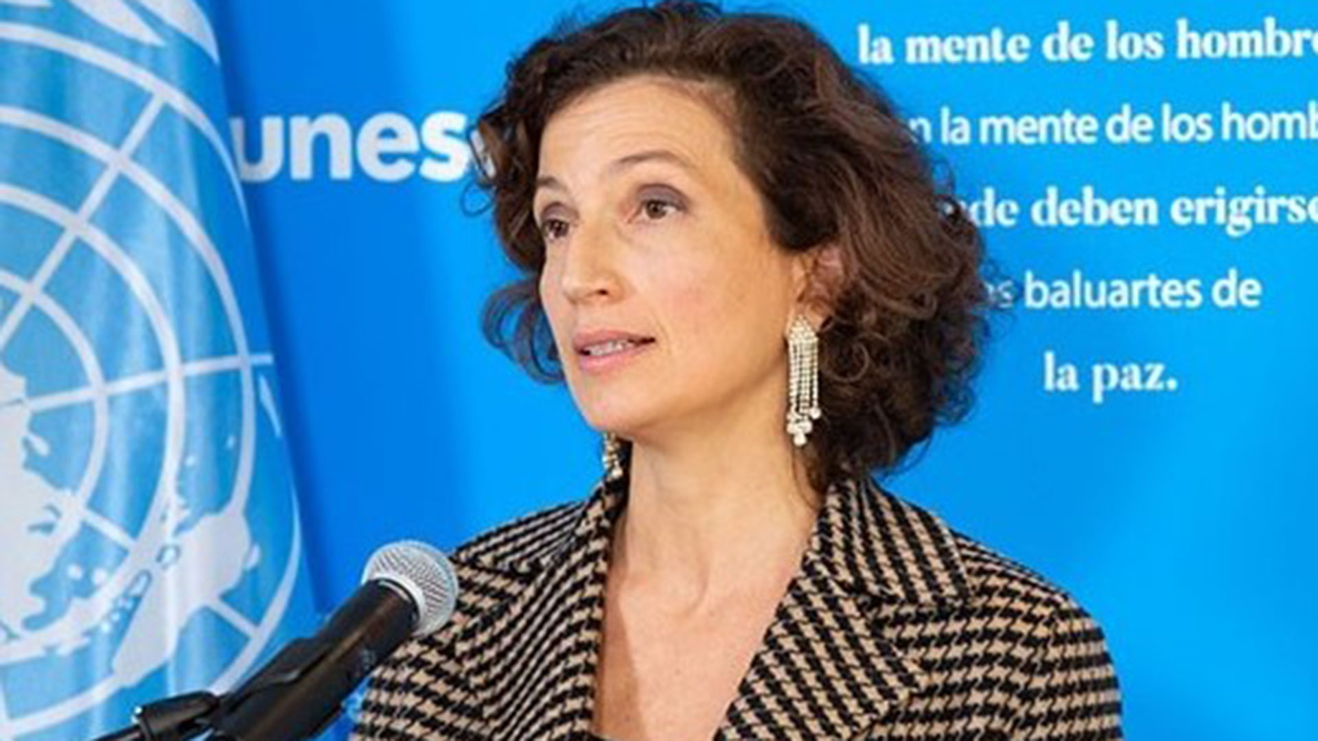 La directora general de la UNESCO, Audrey Azoulay
