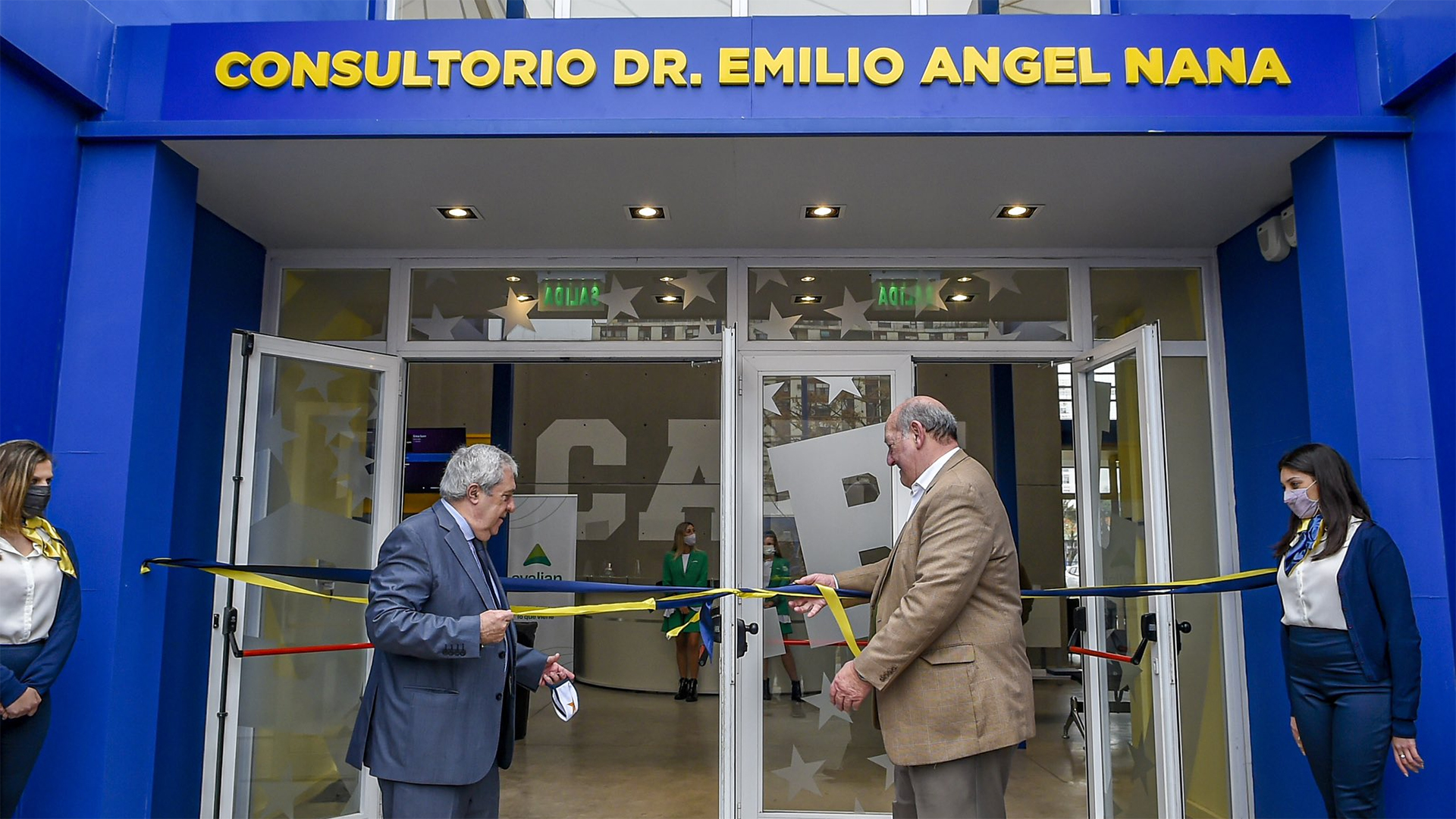 Jorge Ameal y Emilio Nana cortan el listón e inauguran el nuevo centro médico xeneize