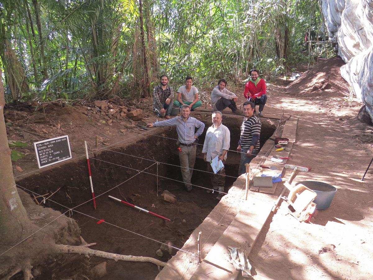 El equipo de investigadores que encontraron las imágenes rupestres en La Lindosa. Foto: Gaspar Morcote Ríos/ UNAL.