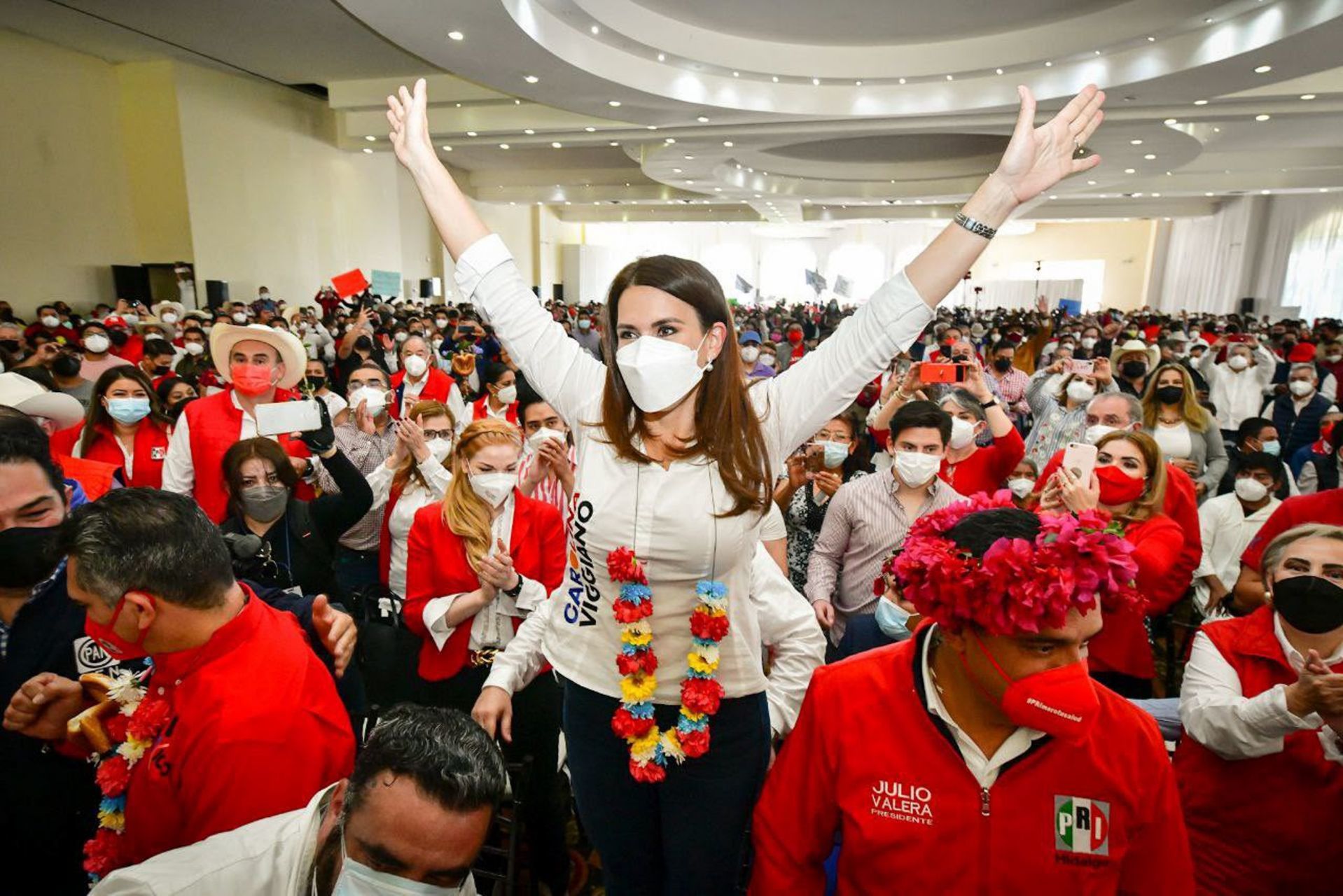 Carolina Viggiano, secretaria general del PRI y candidata a la gubernatura de Hidalgo, tiene una desventaja promedio de 20% por debajo de Julio Menchaca, candidato de Morena (Foto: Cuartoscuro)