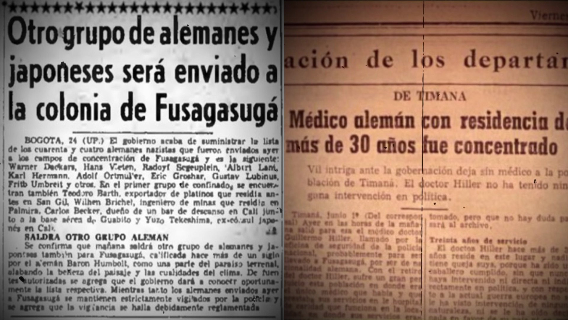 Prensa colombiana reportó traslado de alemanes a Hotel Sabaneta en Fusgasugá durante la Segunda Guerra Mundial