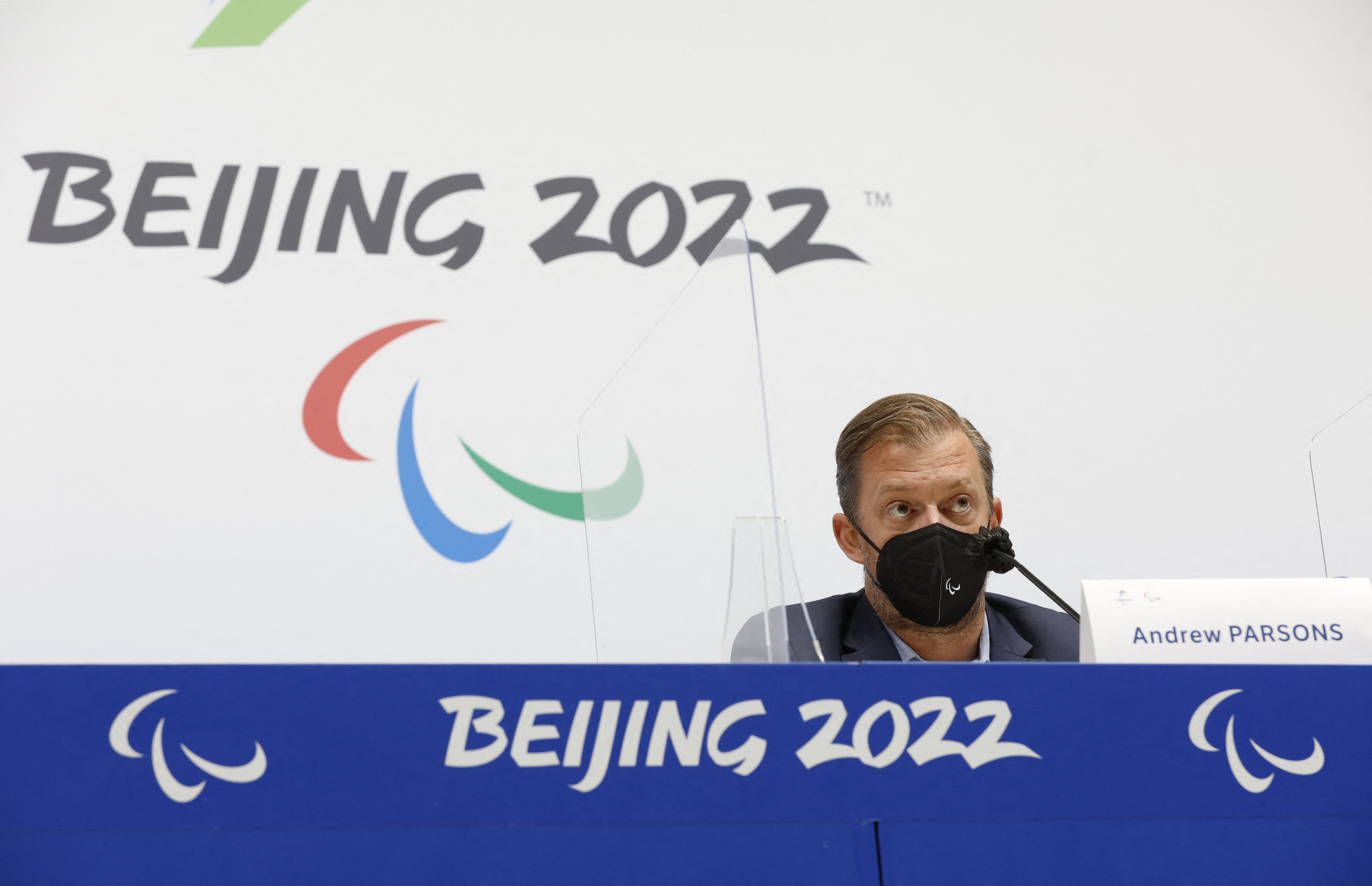 Anuncio del presidente de los Juegos Paralímpicos de Beijing 2022, Andrew Parsons (REUTERS/Peter Cziborra)