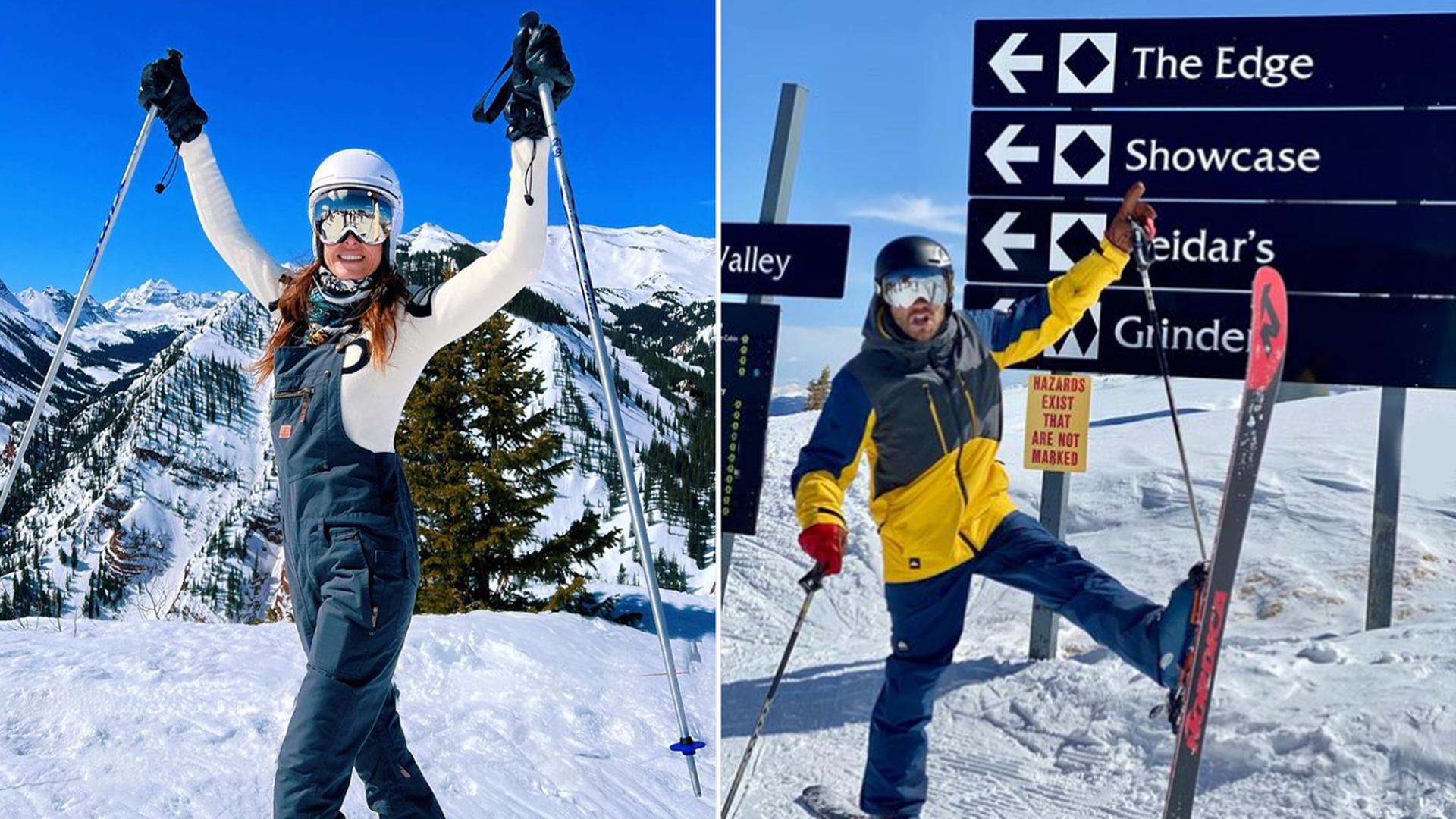 Diversión y esquí: la modelo y el actor estuvieron en Aspen algunas semanas atrás