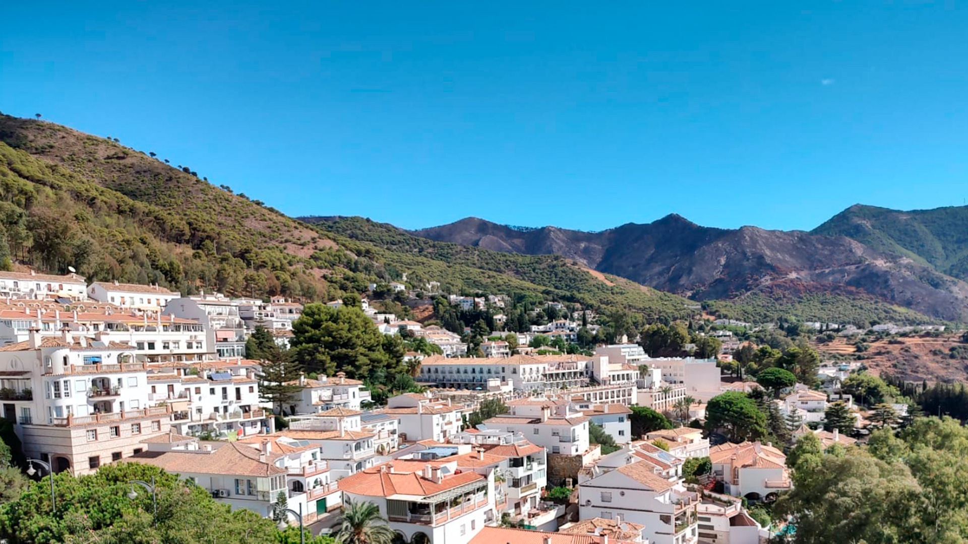 Vista de la localidad de Mijas en la comuna de Andalucía