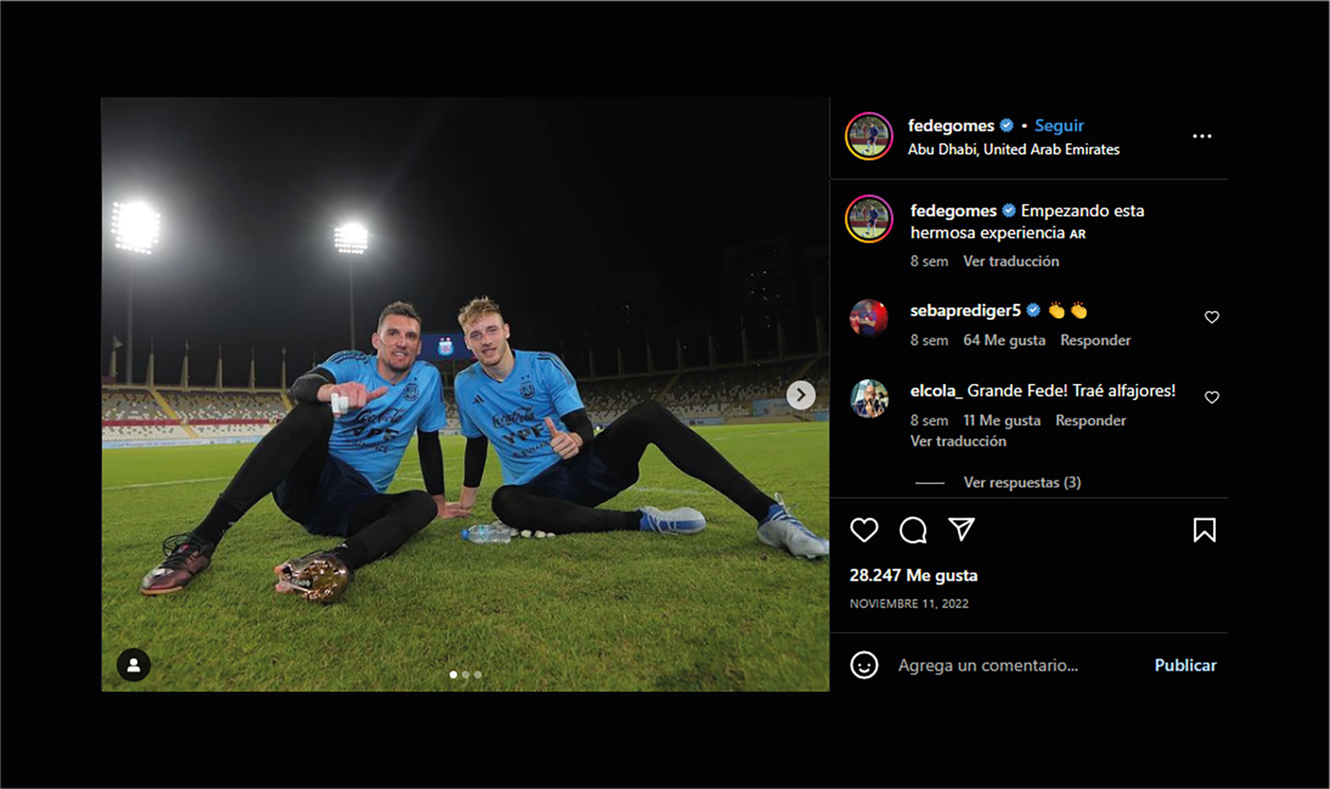 El mensaje de Gomes Gerth en el comienzo de las prácticas previas al Mundial