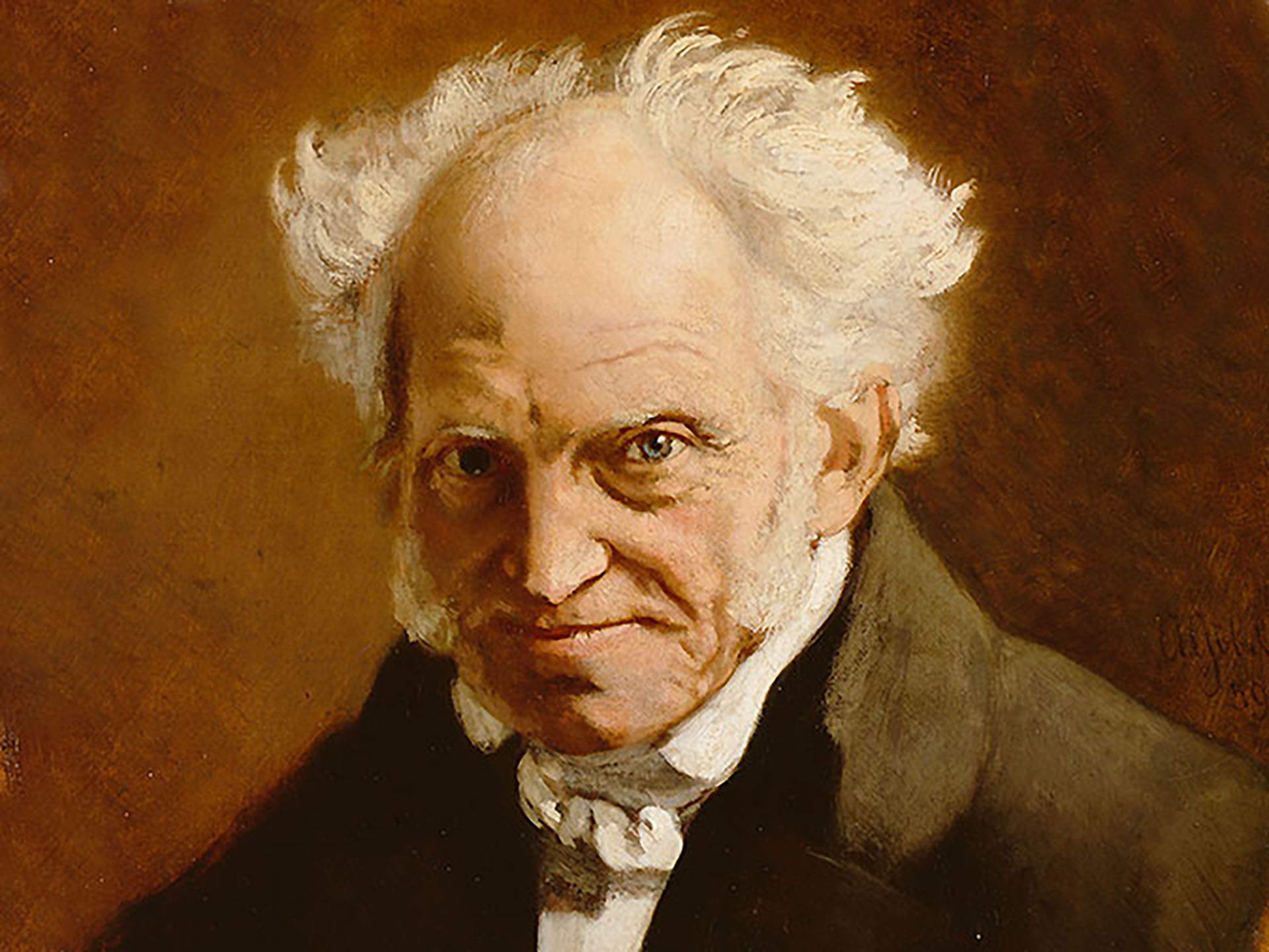 Arthur Schopenhauer en 1859. Pintura de Angilbert Göbel.