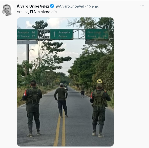 Álvaro Uribe sobre Arauca