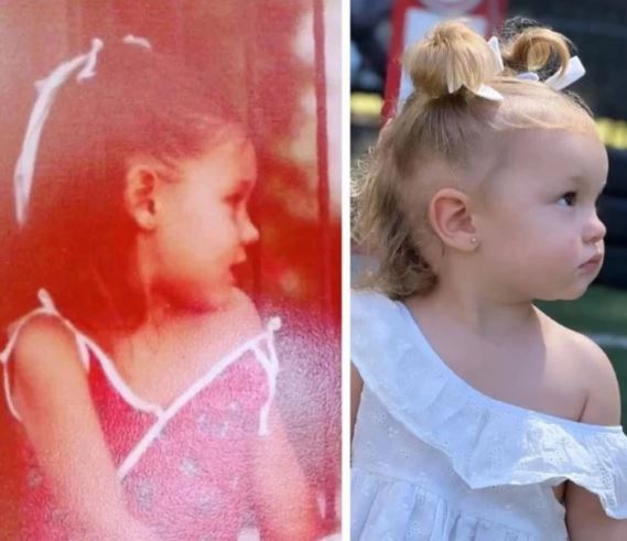 Pampita mostró fotos de su infancia y sorprendió por su parecido con su hija Ana