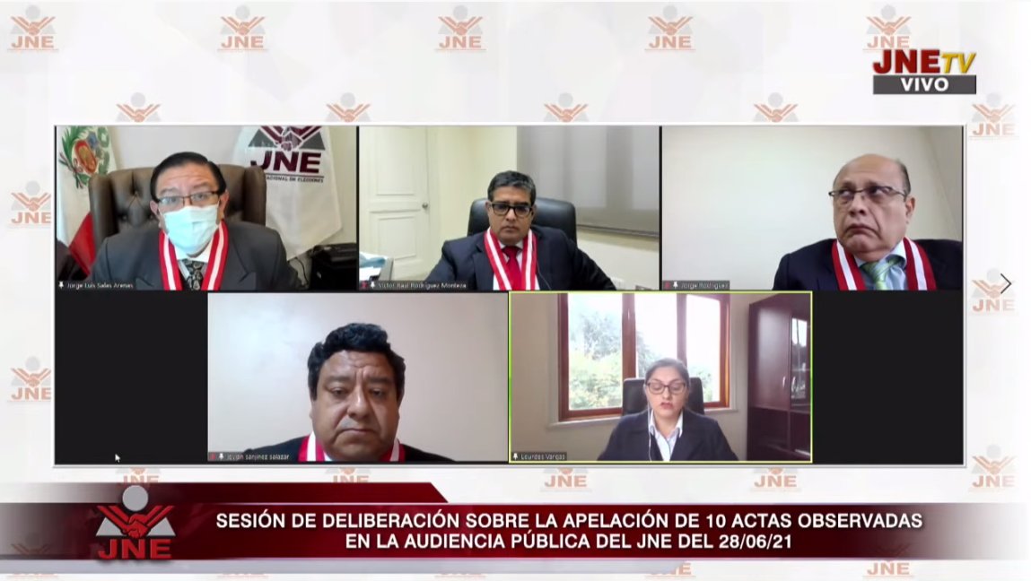 Sesión del Jurado Nacional de Elecciones de Perú