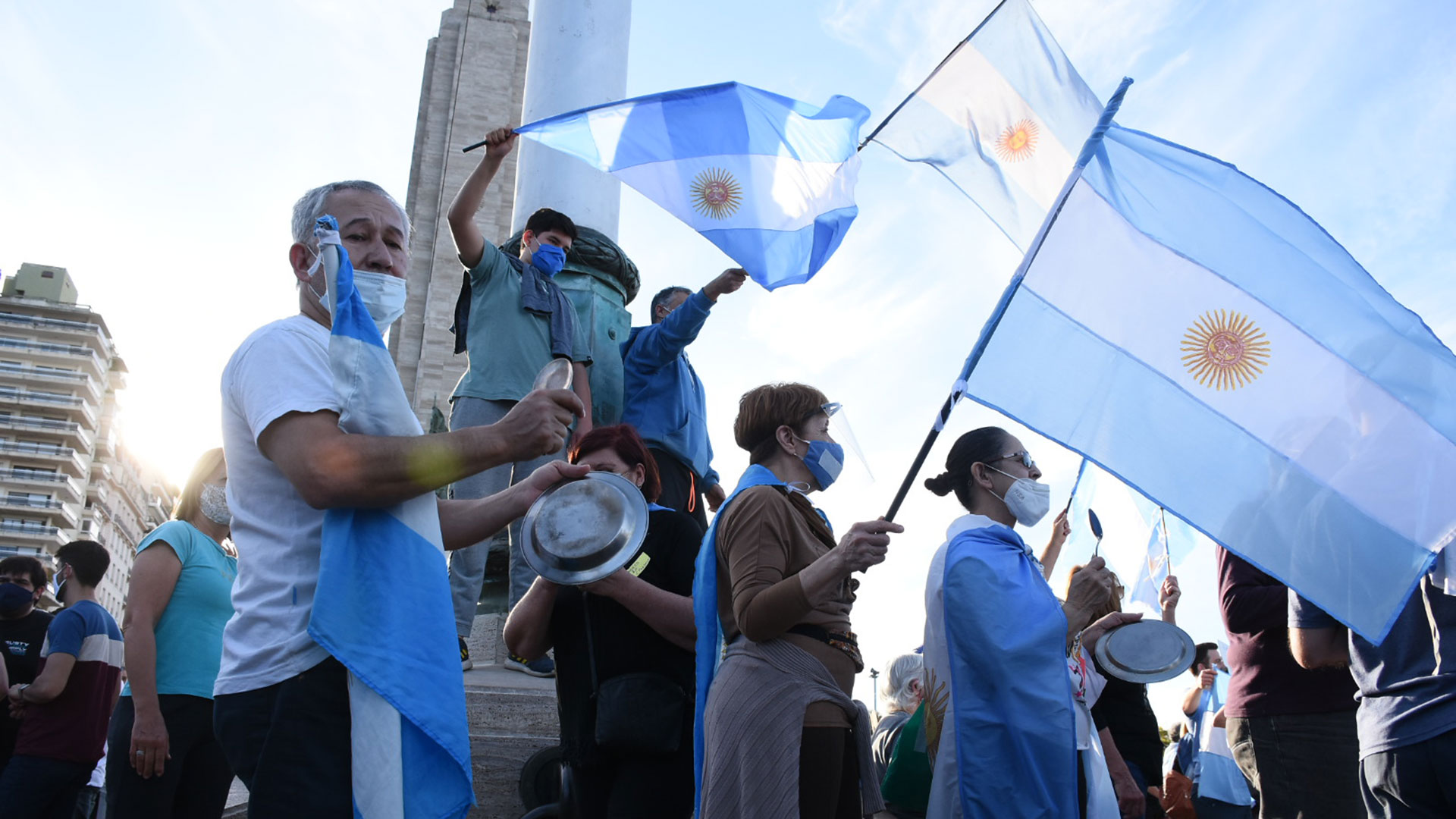 El Monumento a la Bandera en Rosario, otro de los lugares de la marcha de hoy (Leo Galletto)