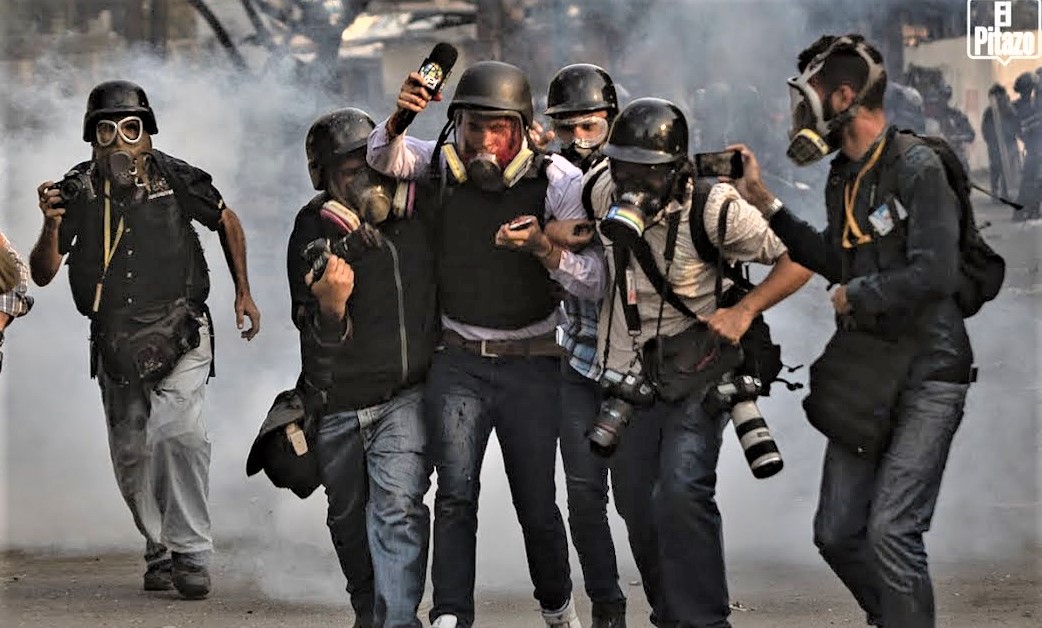 Tres periodistas fueron heridos durante protestas del 1 de mayo 2019 en Caracas (Cortesía El Pitazo)