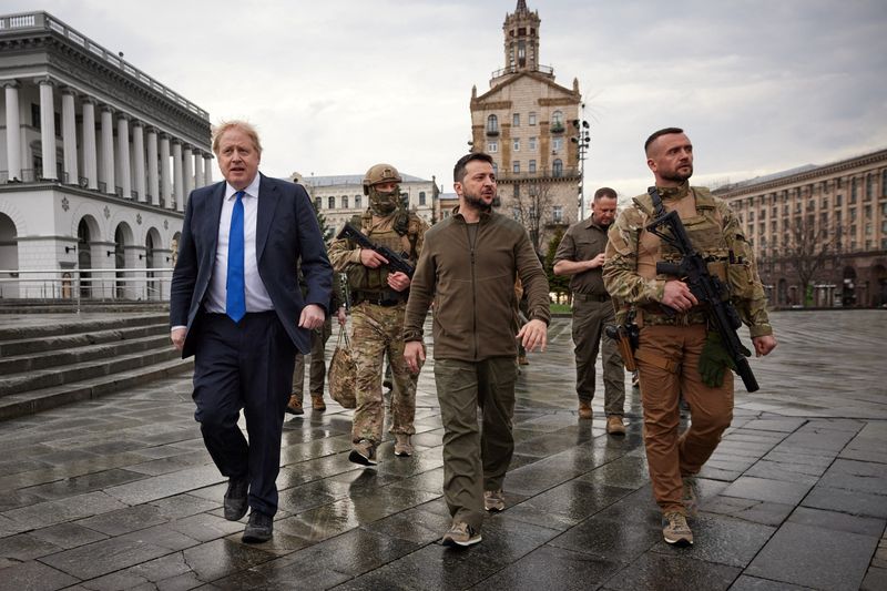 El primer ministro Boris Johnson estuvo de visita en Kiev la semana pasada