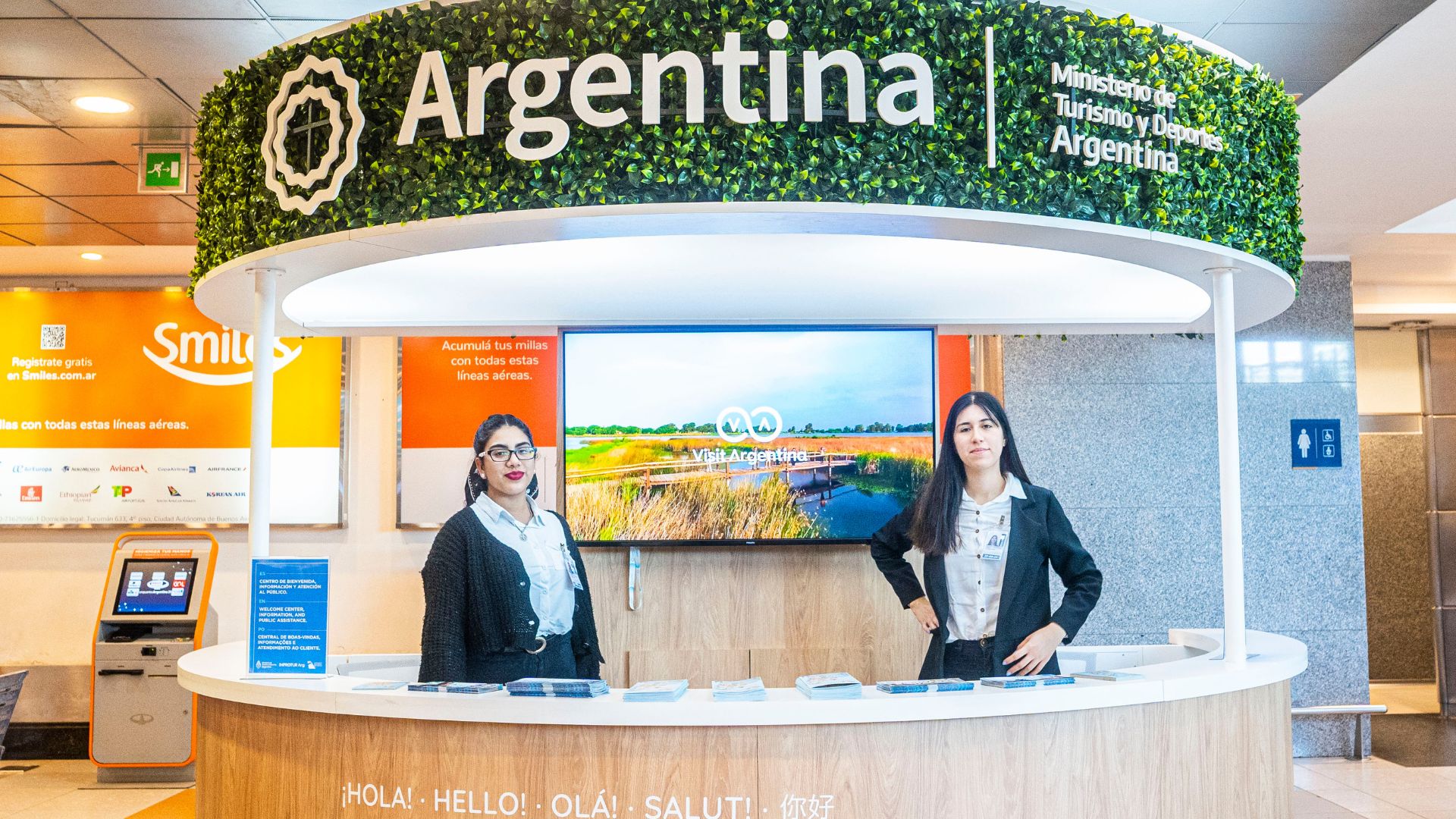 El Centro de Información Turística y de Atención al Público de aeropuerto de Ezeiza (Visit Argentina)