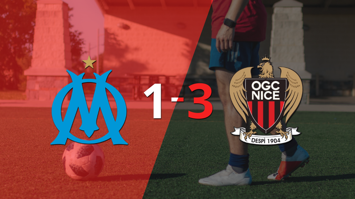 Olympique de Marsella fue goleado 3-1 en casa por Nice