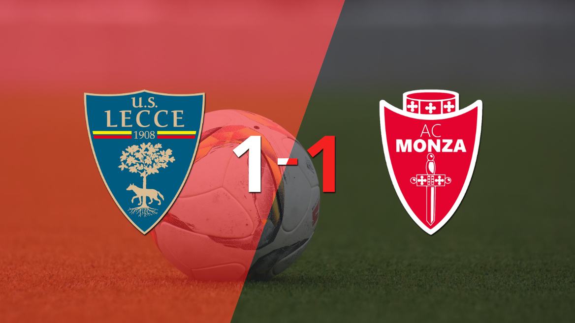 Lecce logró sacar el empate de local frente a Monza