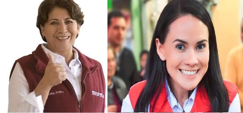 Delfina Gómez y  Alejandra Del Moral son candidatas oficiales por el Edomex. Imagen: Redes