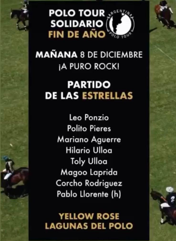 Los participantes de la exhibición de polo