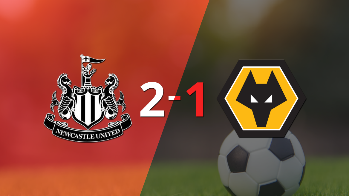Newcastle United sacó los 3 puntos en casa al vencer 2-1 a Wolverhampton