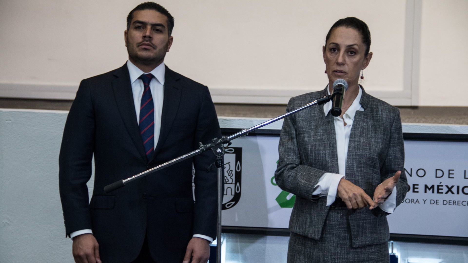 En la imagen, Claudia Sheinbaum y Omar Garcia durante una conferencia de prensa en febrero de este año. (Foto: Cuartoscuro)