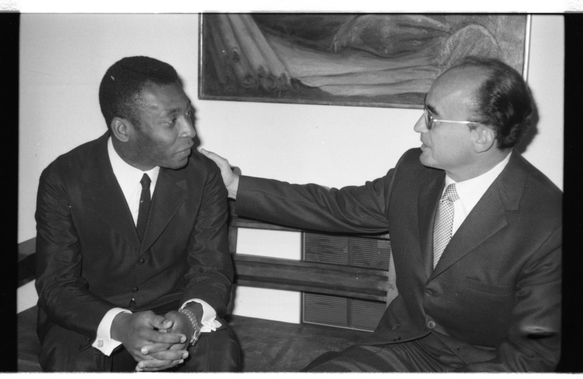 Pelé se reunió con Luis Echeverría en 1970 (CCU Tlatelolco/Hermanos Mayo)