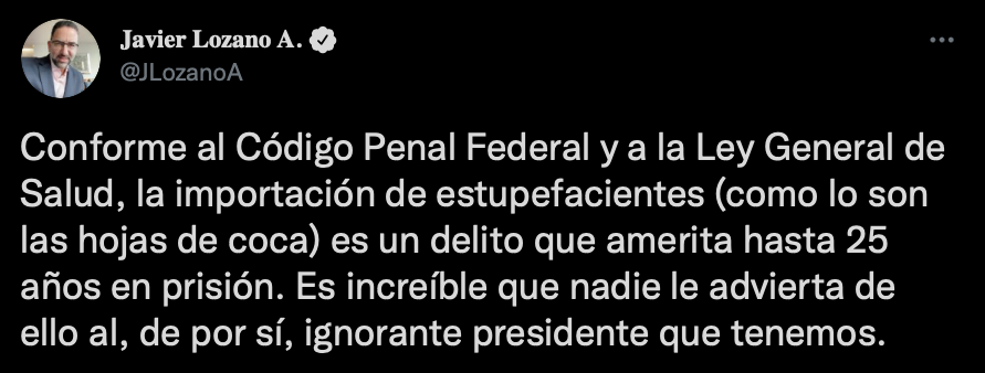 Javier Lozano señaló que AMLO pudo haber cometido un delito (Foto: Twitter/@JLozanoA)