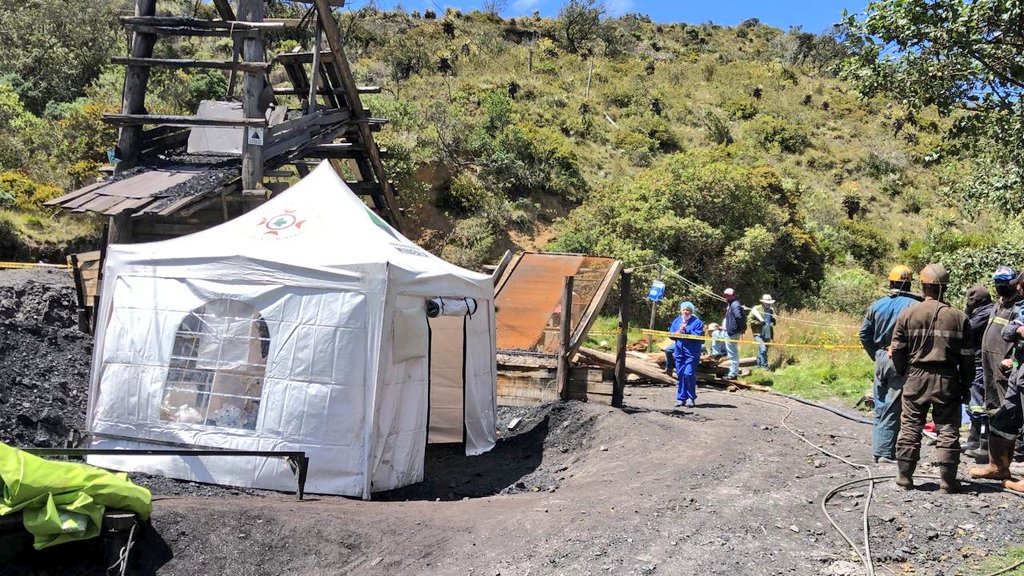 Nueve trabajadores atrapados por derrumbe en mina de carbón en Lenguazaque, Cundinamarca