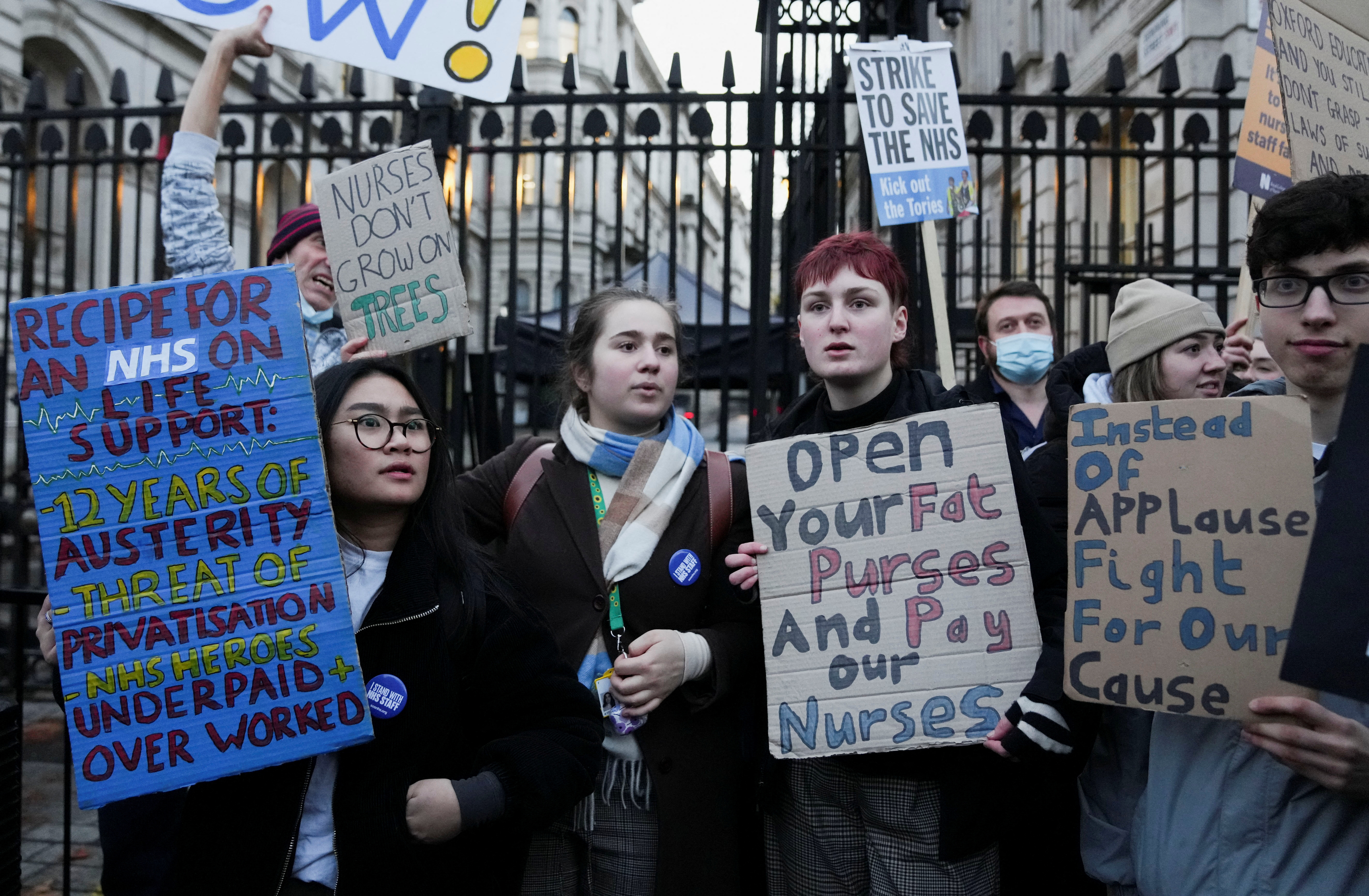 Huelga de enfermeras, el martes en Londres (Reuters)