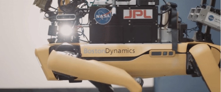 Au-Spot está basado en el famoso robot cuadrúpedo Spot de Boston Dynamics (NASA/JPL-Caltech)