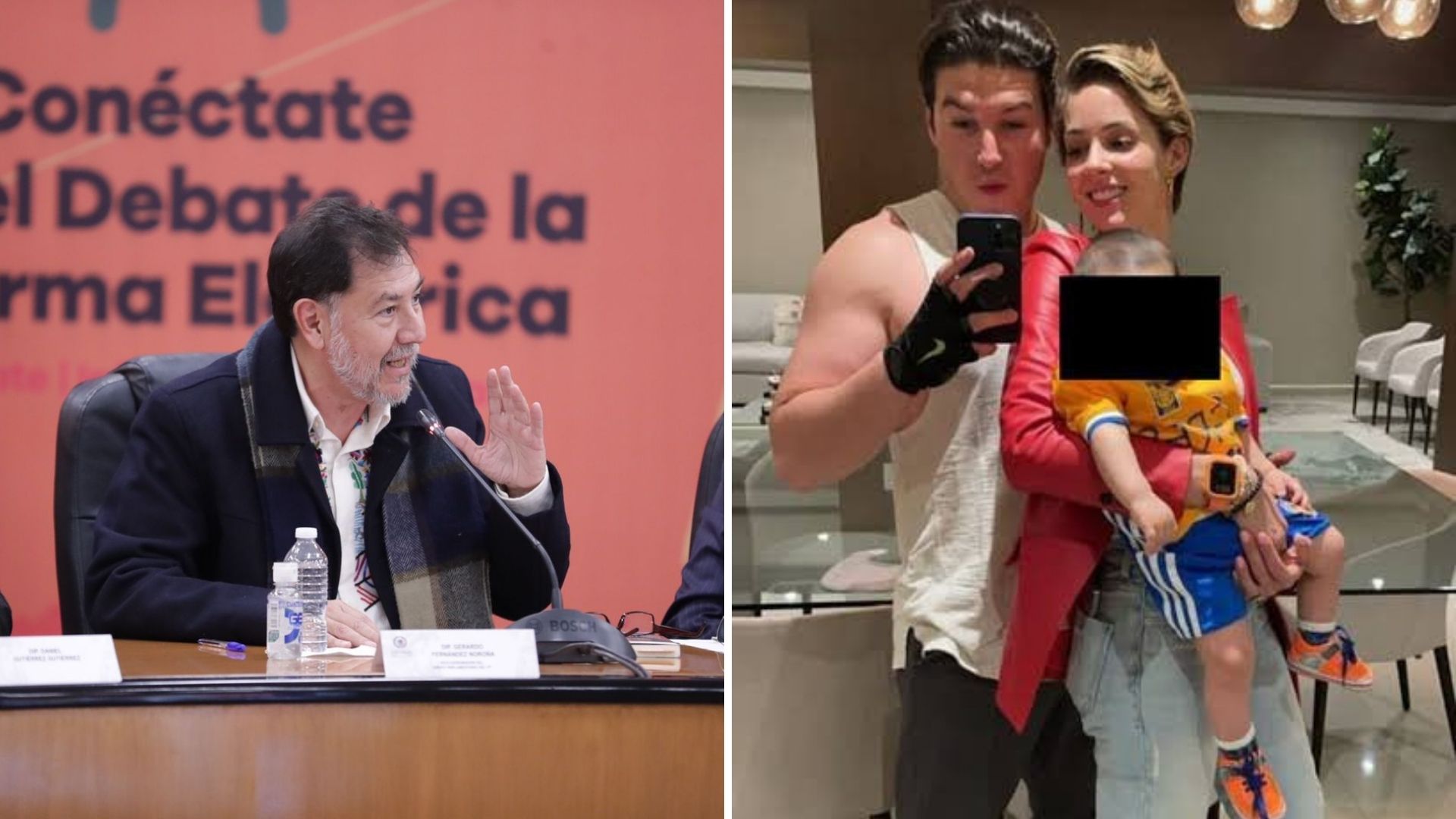 El legislador calificó como "indignante" el supuesto permiso de adopción temporal obtenido por Mariana Rodríguez y el gobernador de Nuevo León (Fotos: Twitter @DiputadosPTLXV/ Instagram/ @samuelgarcias)