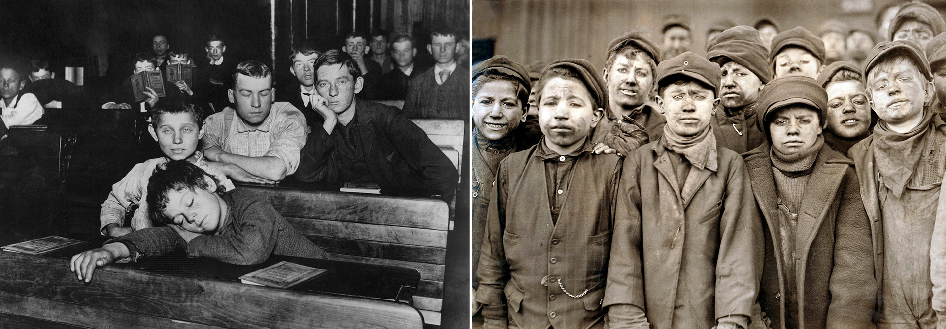 Fotos de Jacob Riis y Lewis Hine
